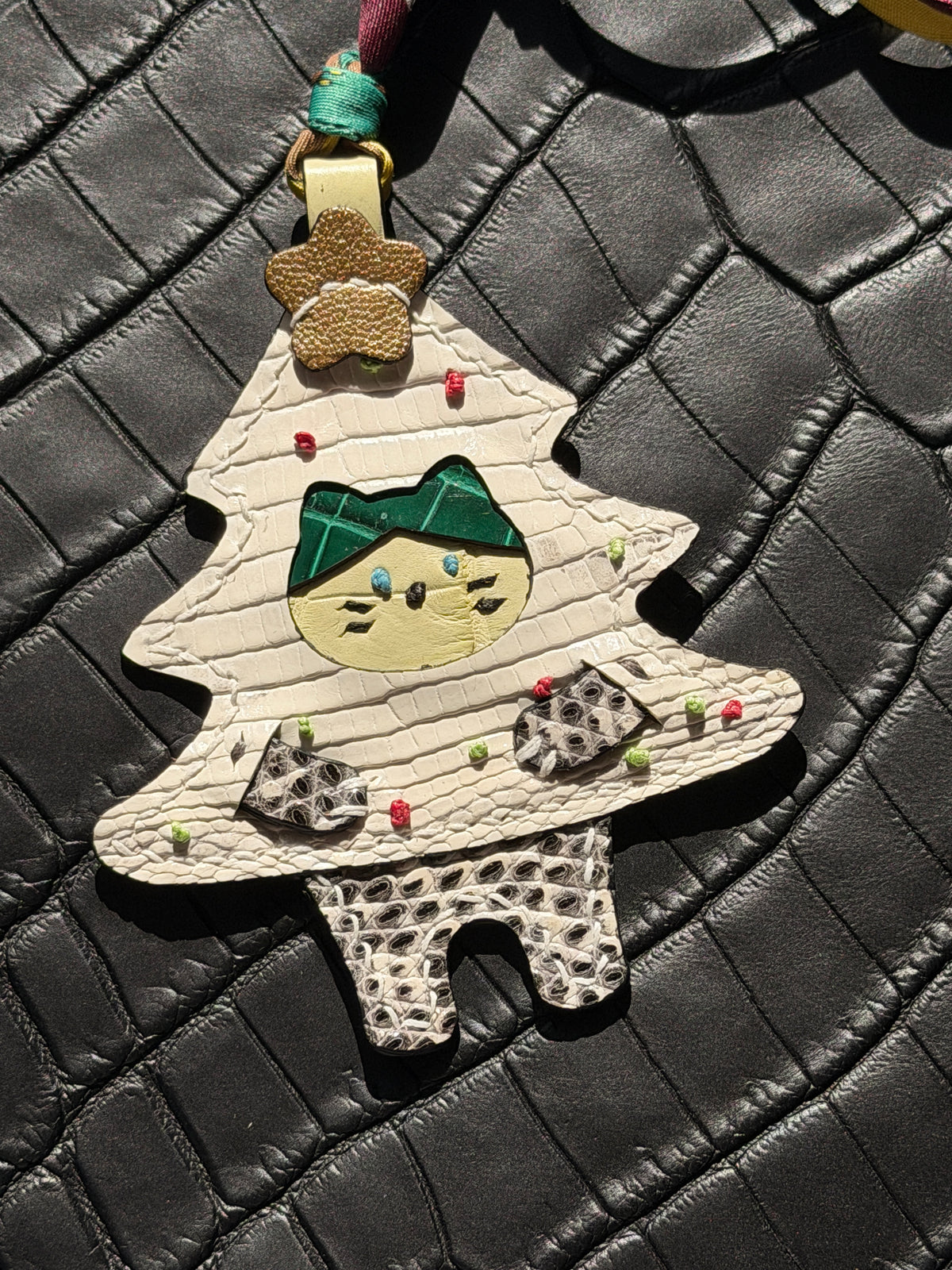 Neko Christmas Bag Charm Ombré Lizard