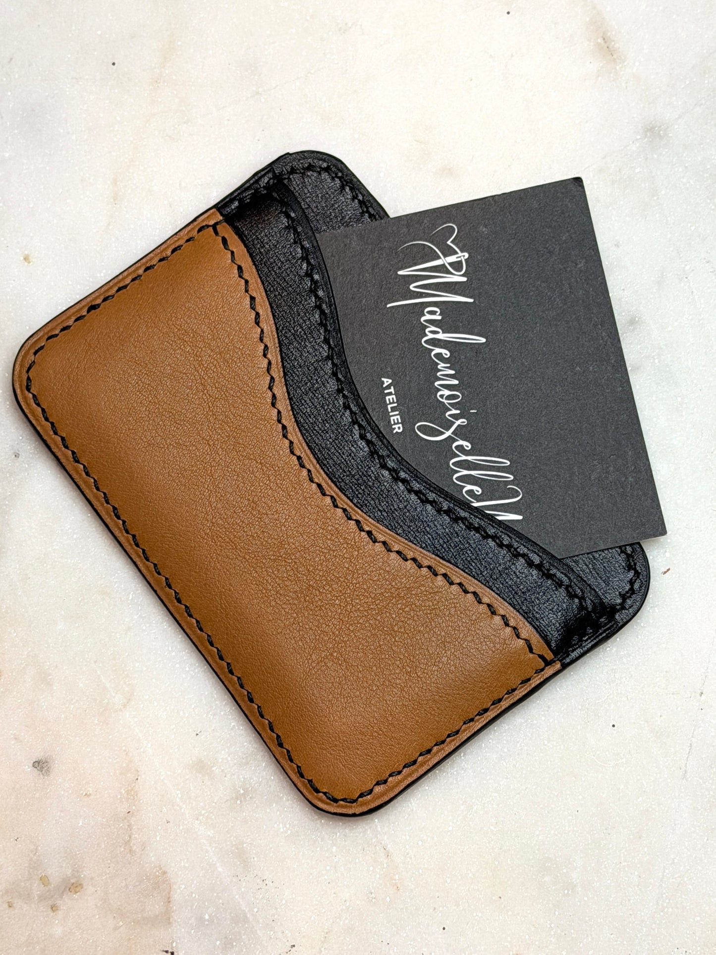 Essential cardholder brown & Gold