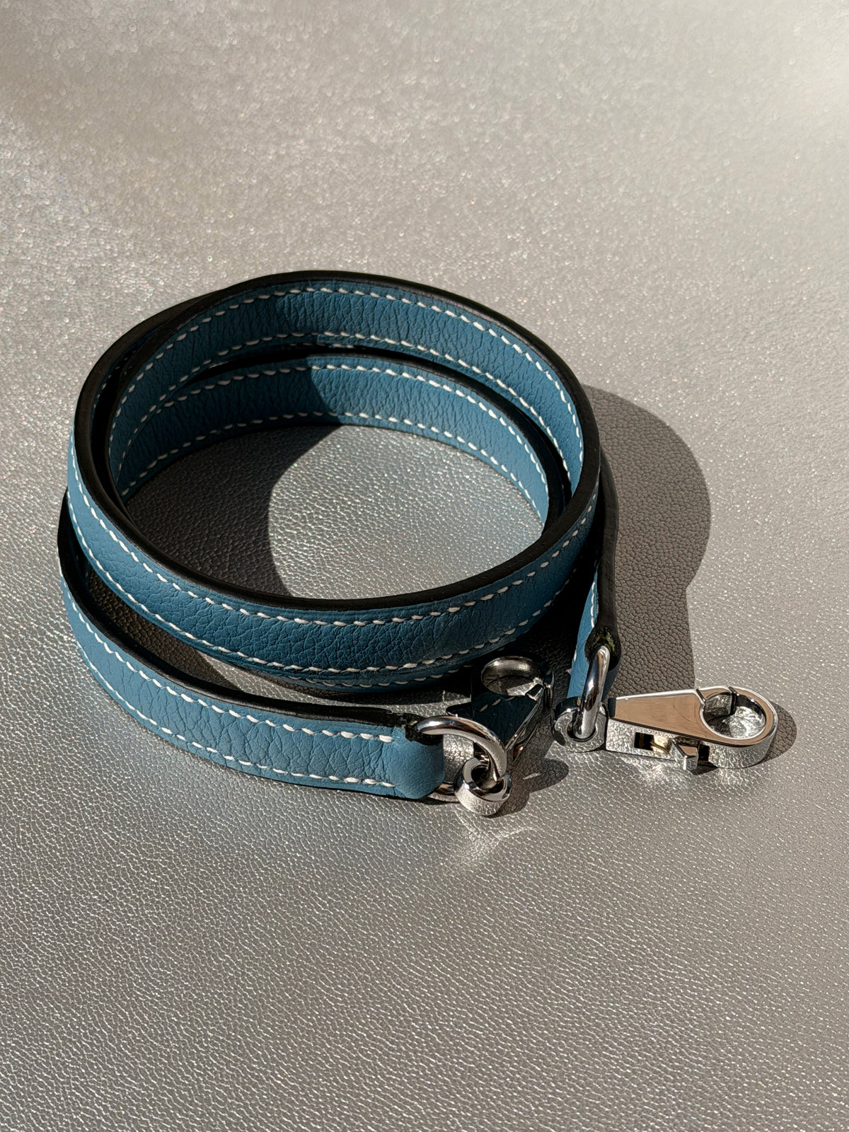 Horizon Loop Leather Strap Celeste Pebbled