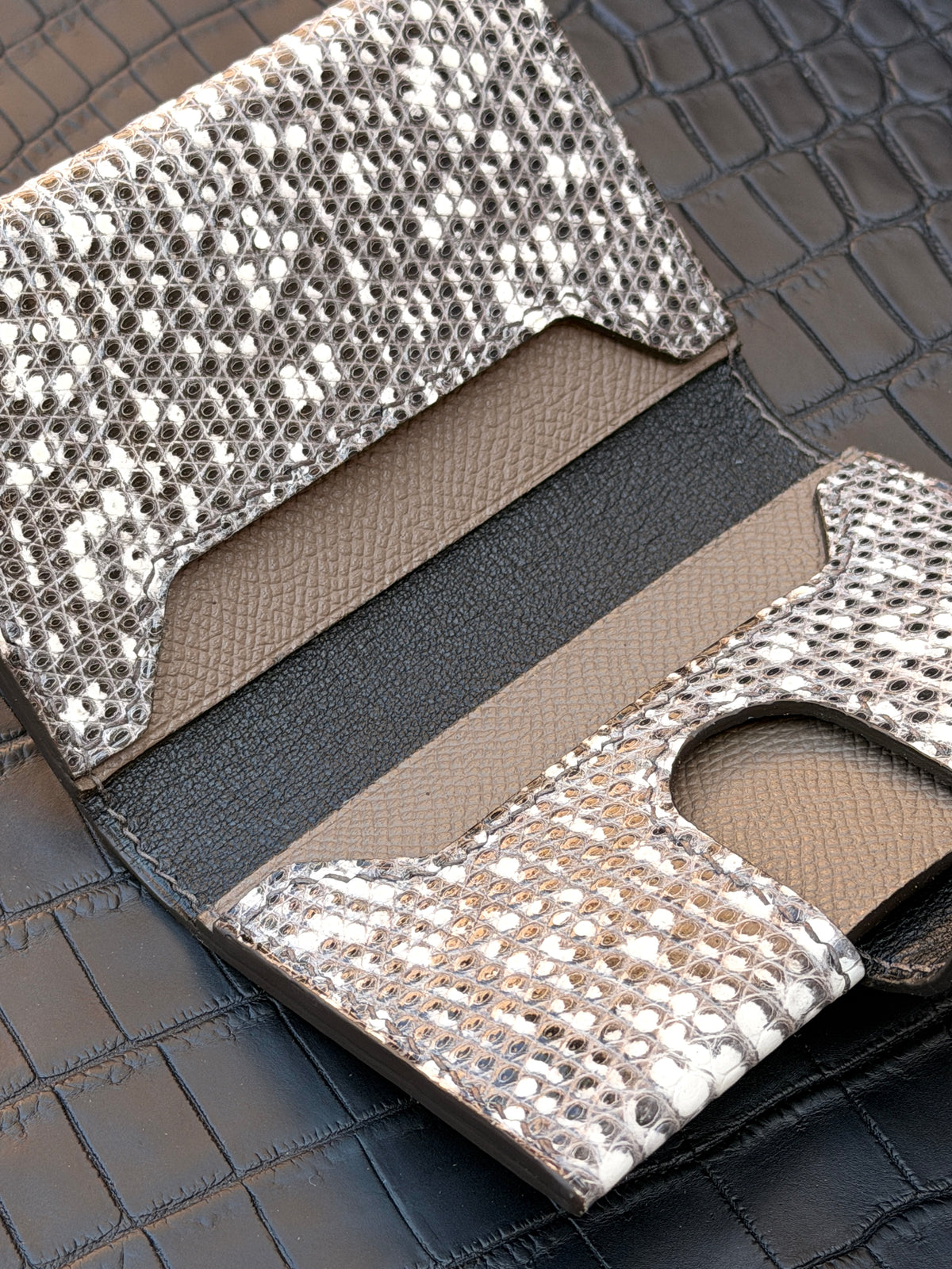 Bifold Cardholder Icare Ombré lizard