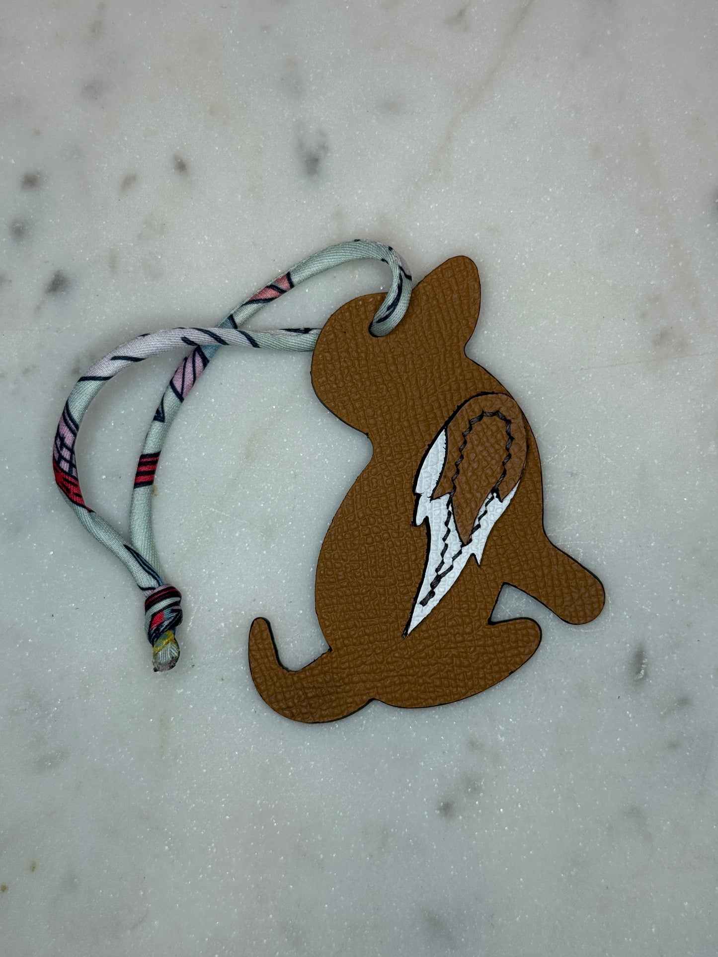 Dog bag charms gold calfskin