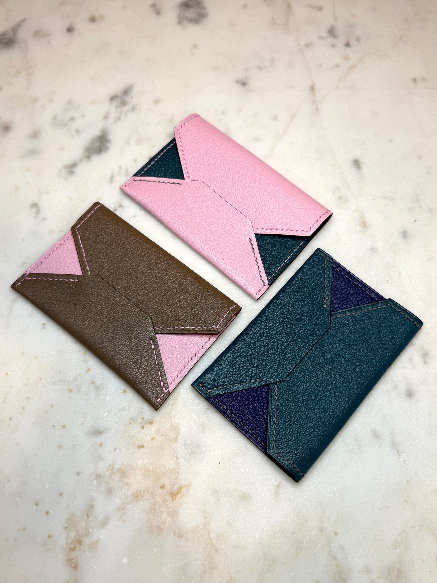 Enveloppe cardholder goat skin