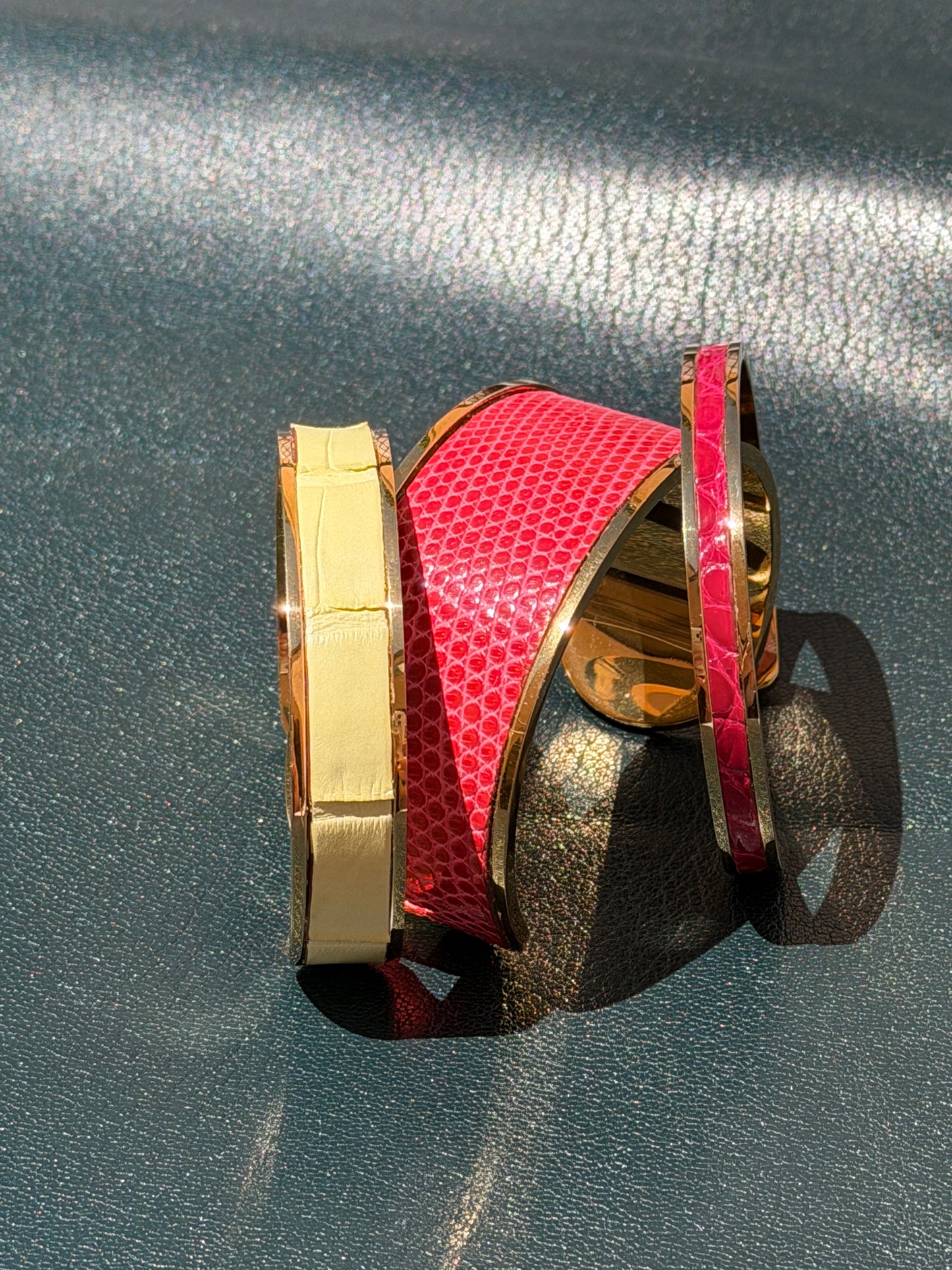 Nomad Bracelet Vert Anis Matte Crocodile