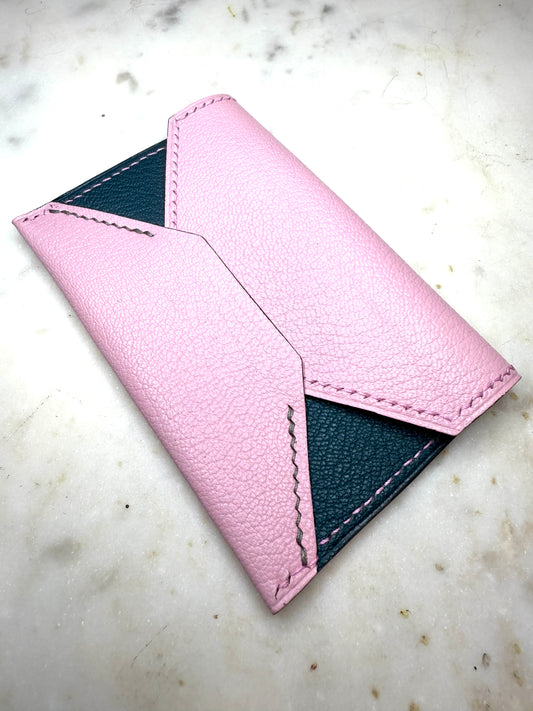 Enveloppe cardholder goat skin