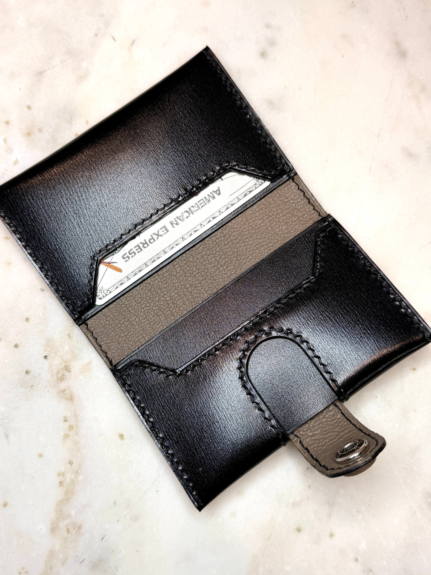 Bifold cardholder Icare box noir