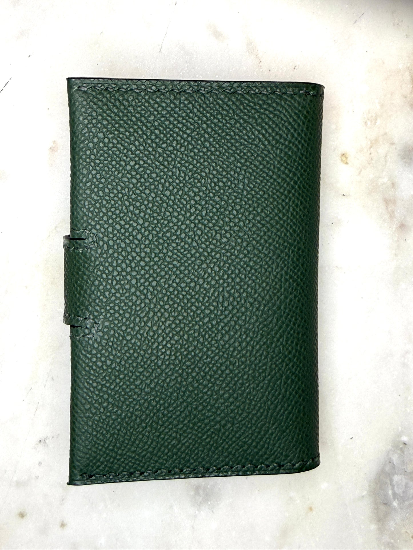 Bifold cardholder Icare Epsom Vert Sapin