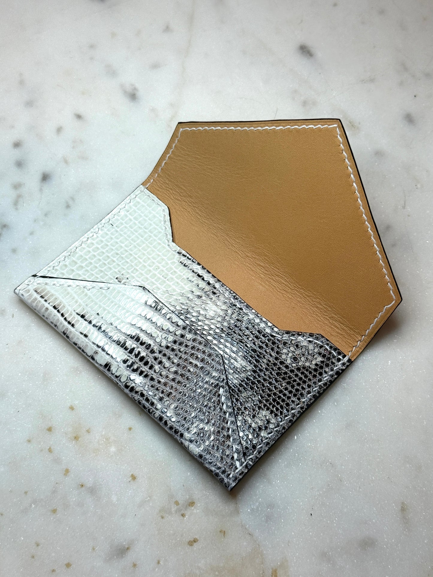 Enveloppe cardholder lizard ombré