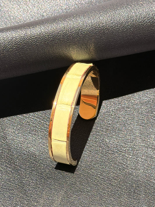 Nomad Bracelet Vert Anis Matte Crocodile