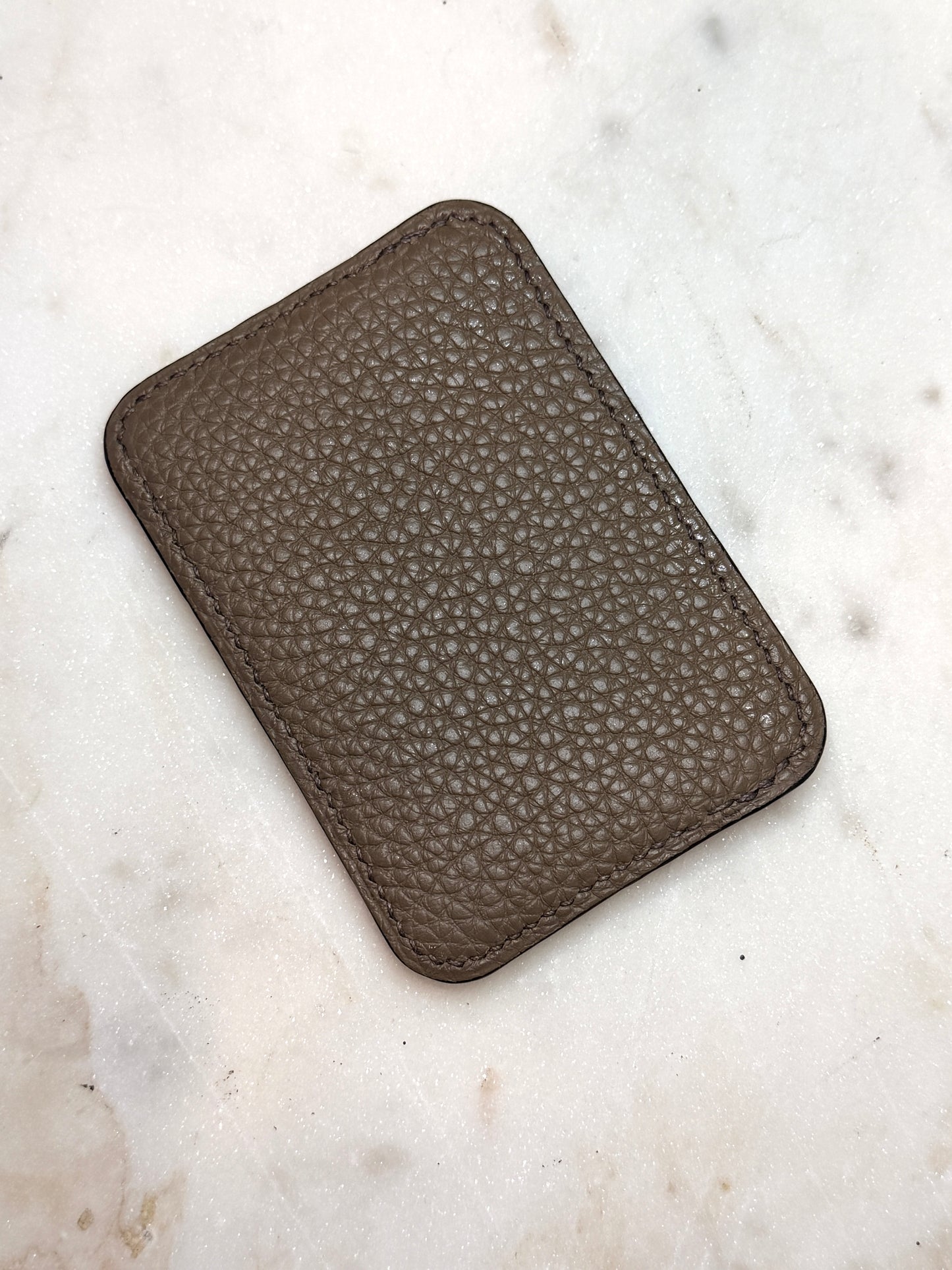Essential cardholder Gold Lambskin & Taupe Goat