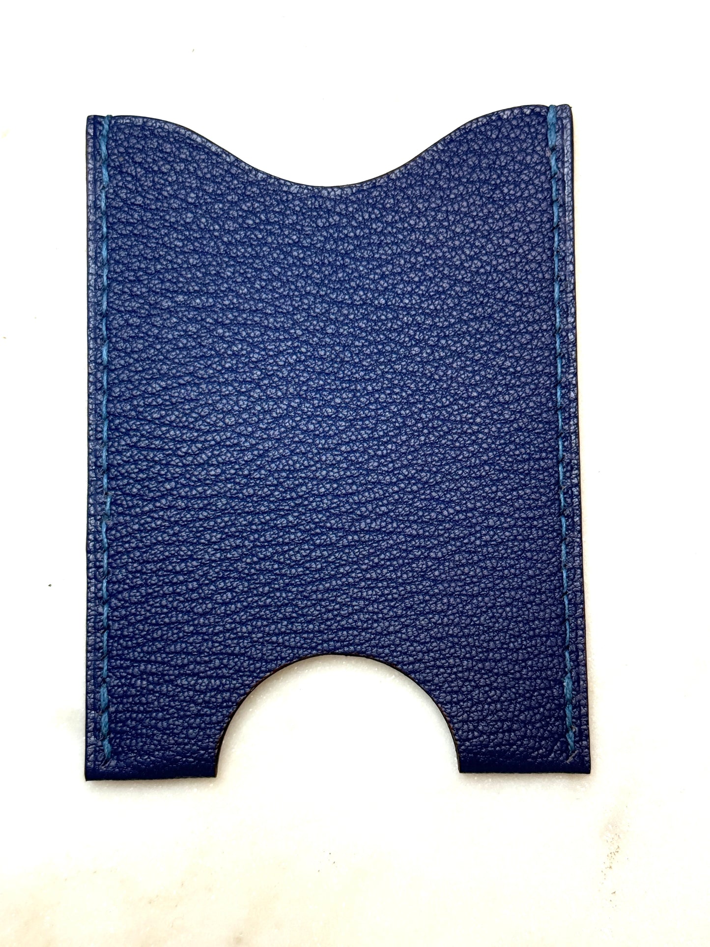 Evy Cardholder Deep Blue & Peacock Goat Skin