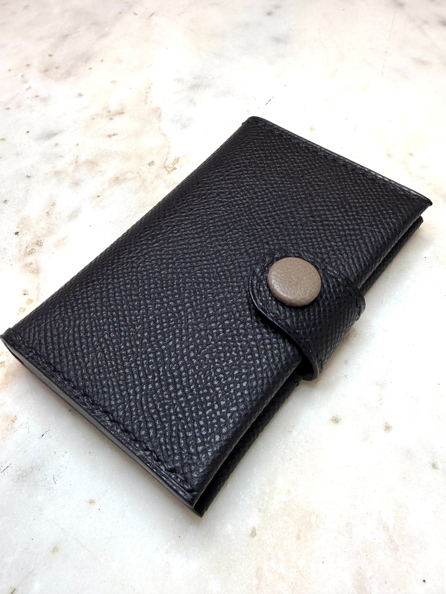 Bifold cardholder Icare Epsom noir