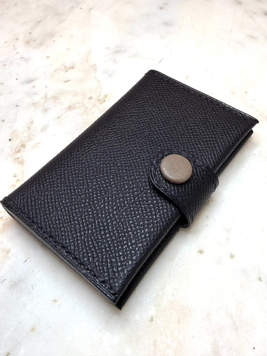 Bifold cardholder Icare Epsom noir