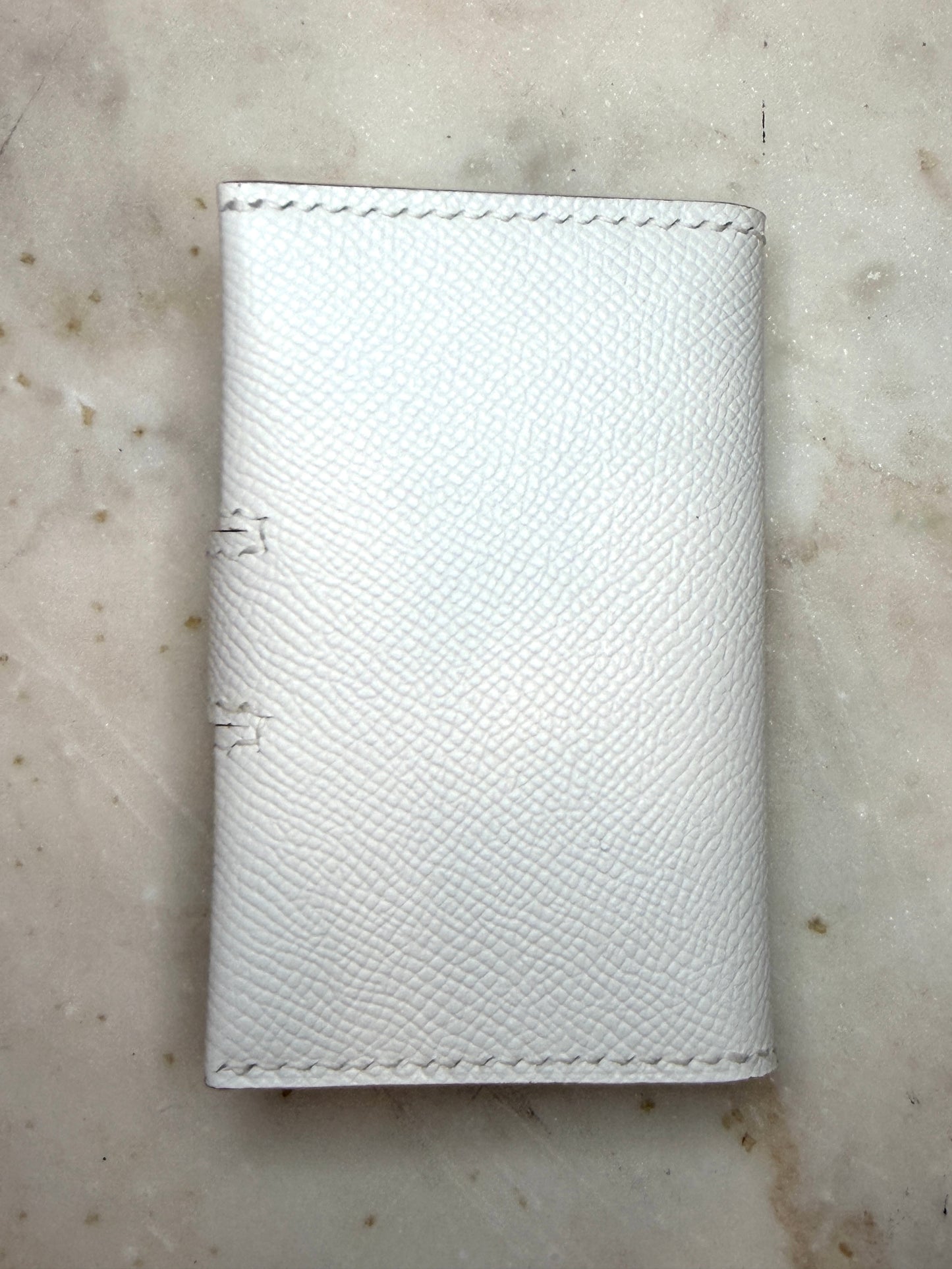 Bifold cardholder Icare Epsom Blanc