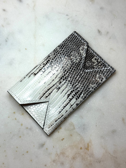 Enveloppe cardholder lizard ombré