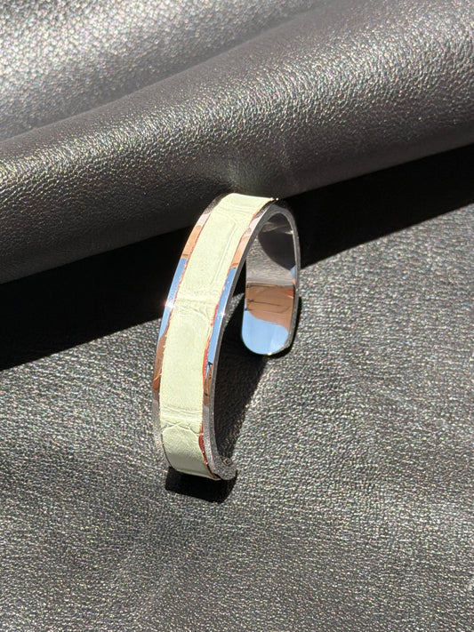 Nomad Bracelet bleu Céleste Matte Crocodile