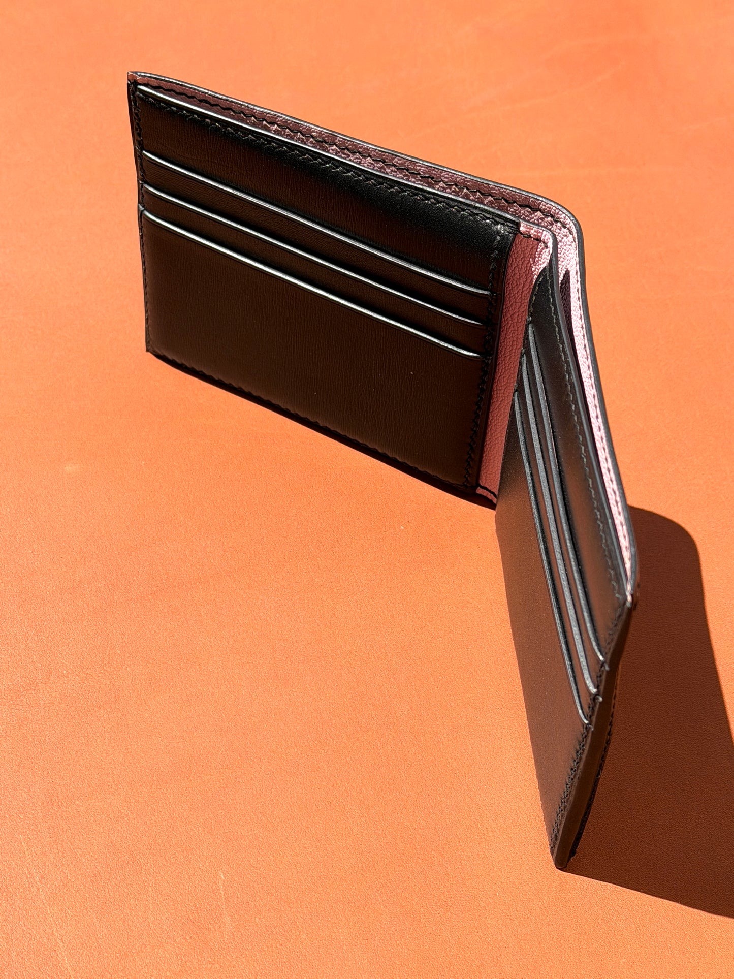 Zénith Bifold Wallet Black Box & Pink Goat Skin