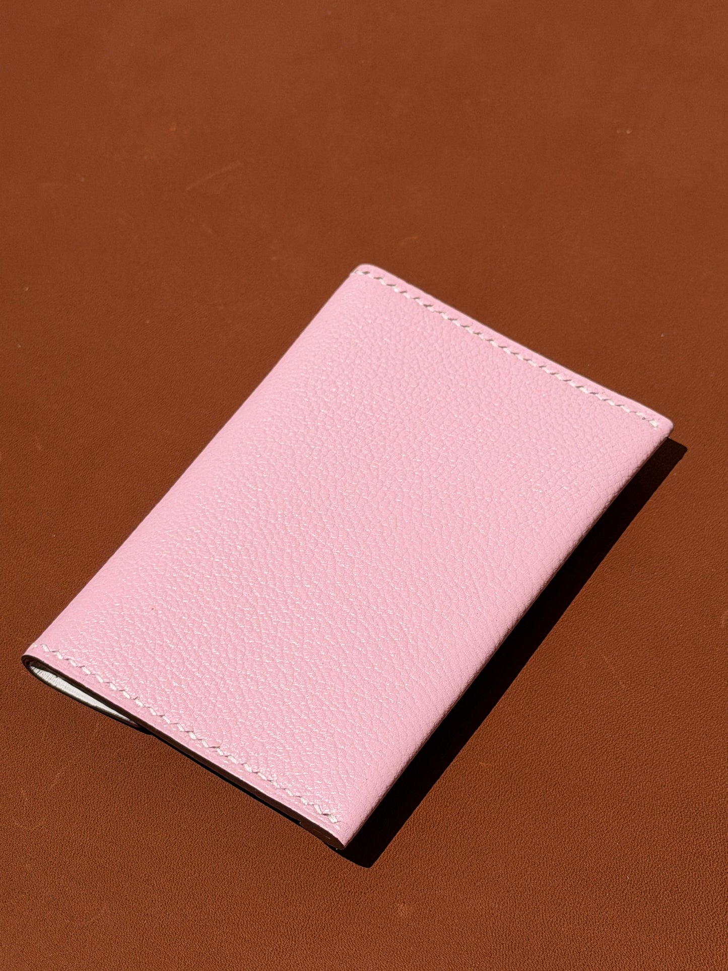 Enveloppe Cardholder Ombre lizard & Pink Goat skin