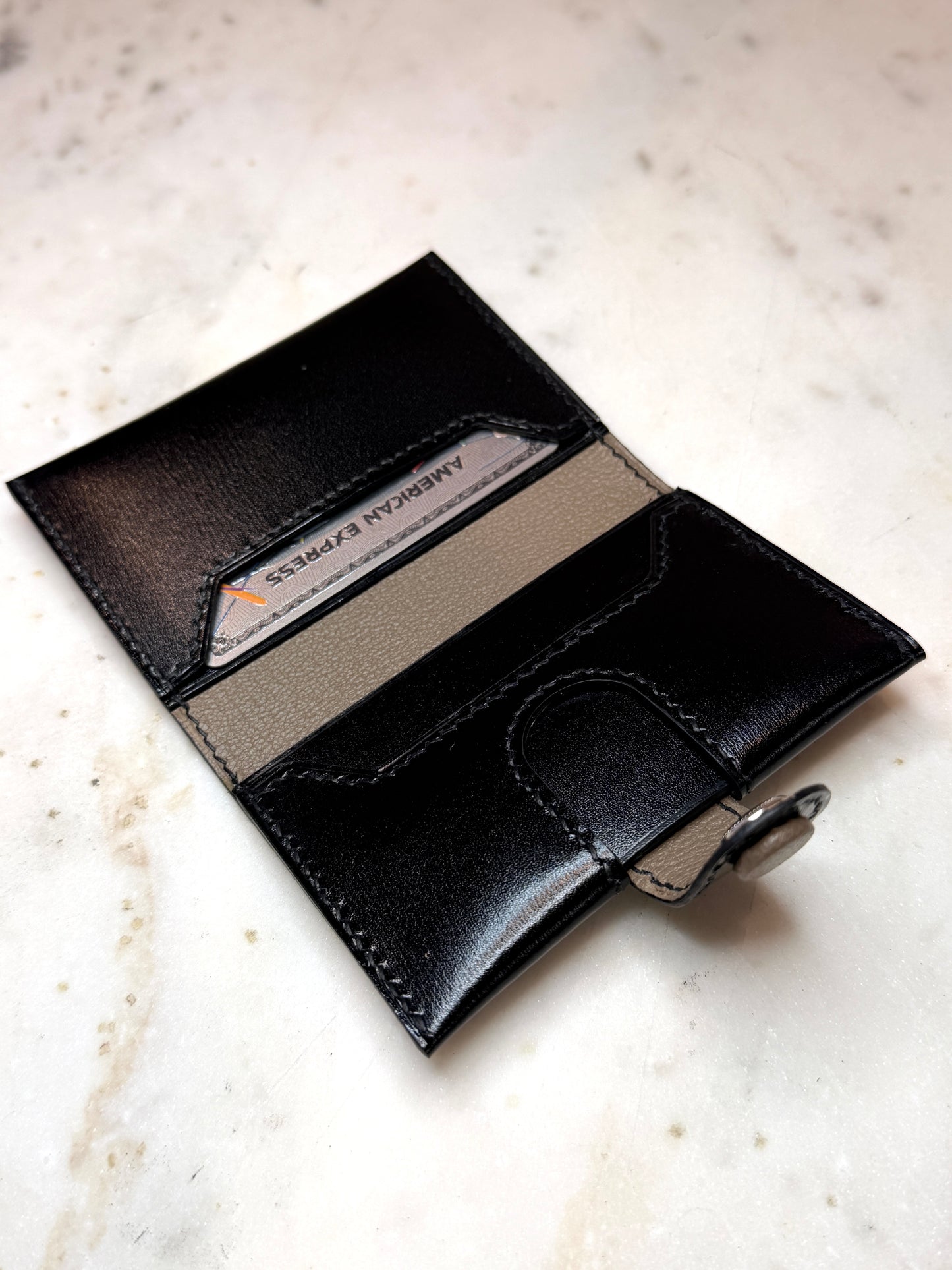 Bifold cardholder Icare box noir