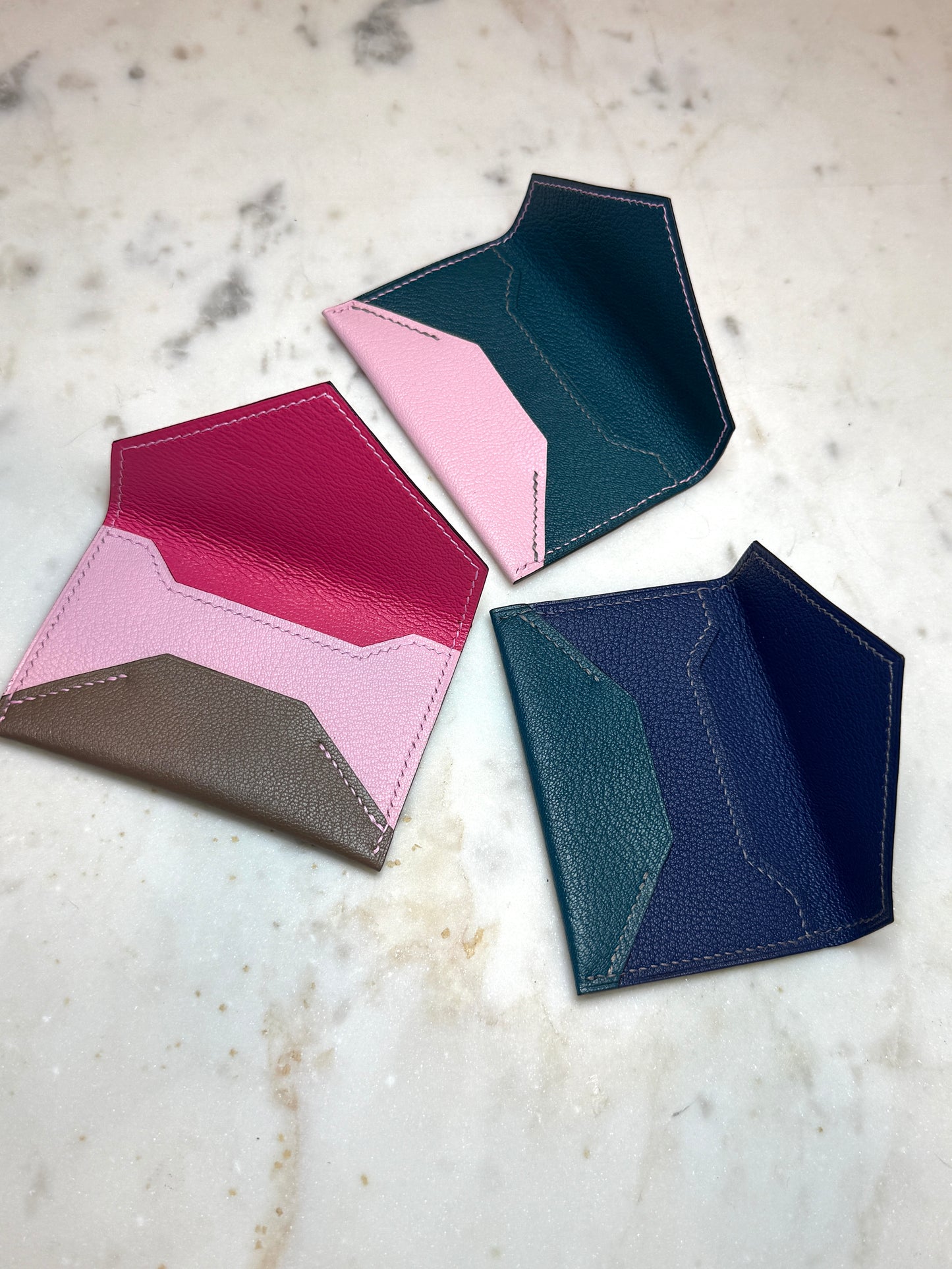 Enveloppe cardholder goat skin