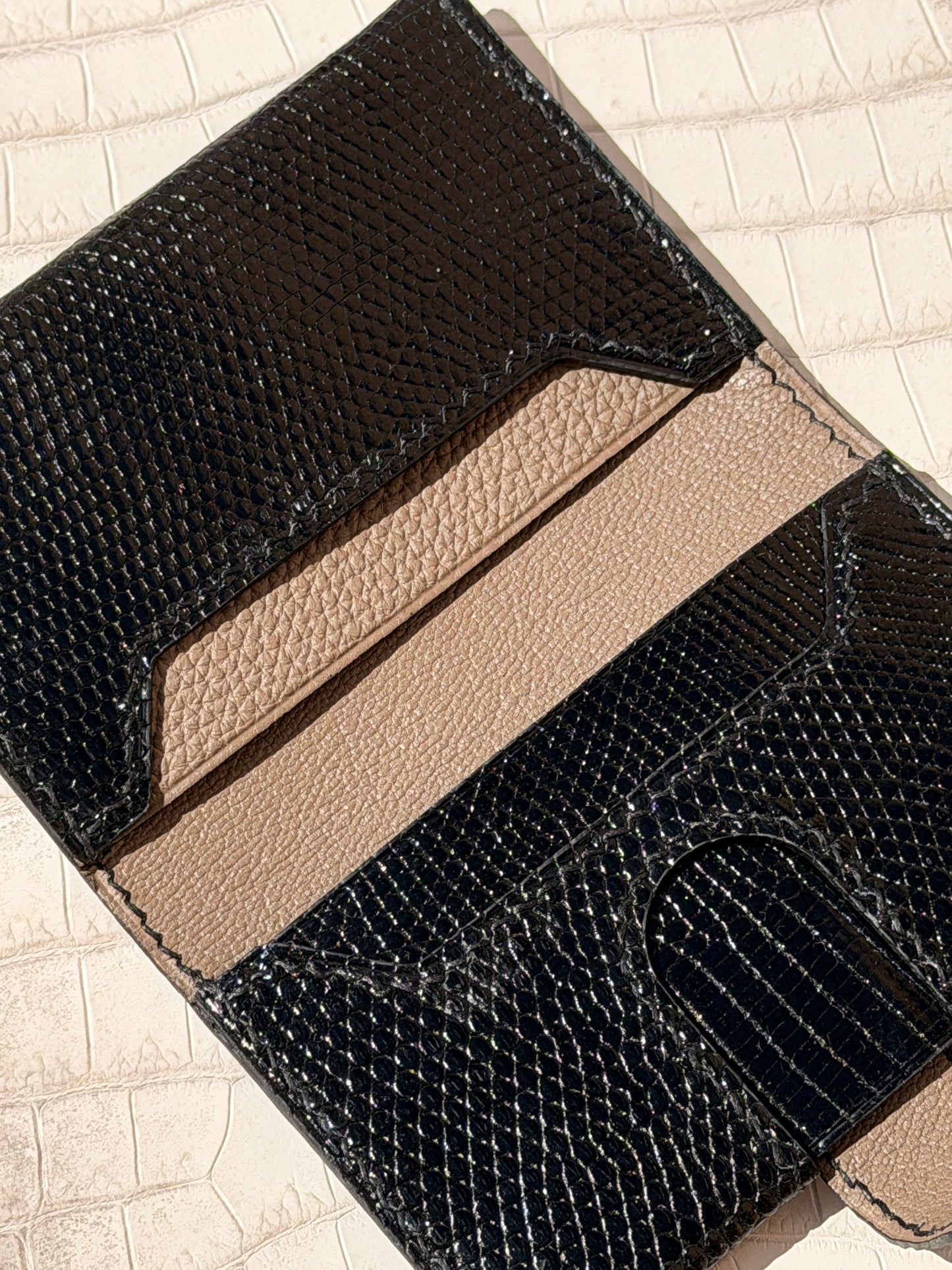 Bifold Cardholder Icare Black Lizard