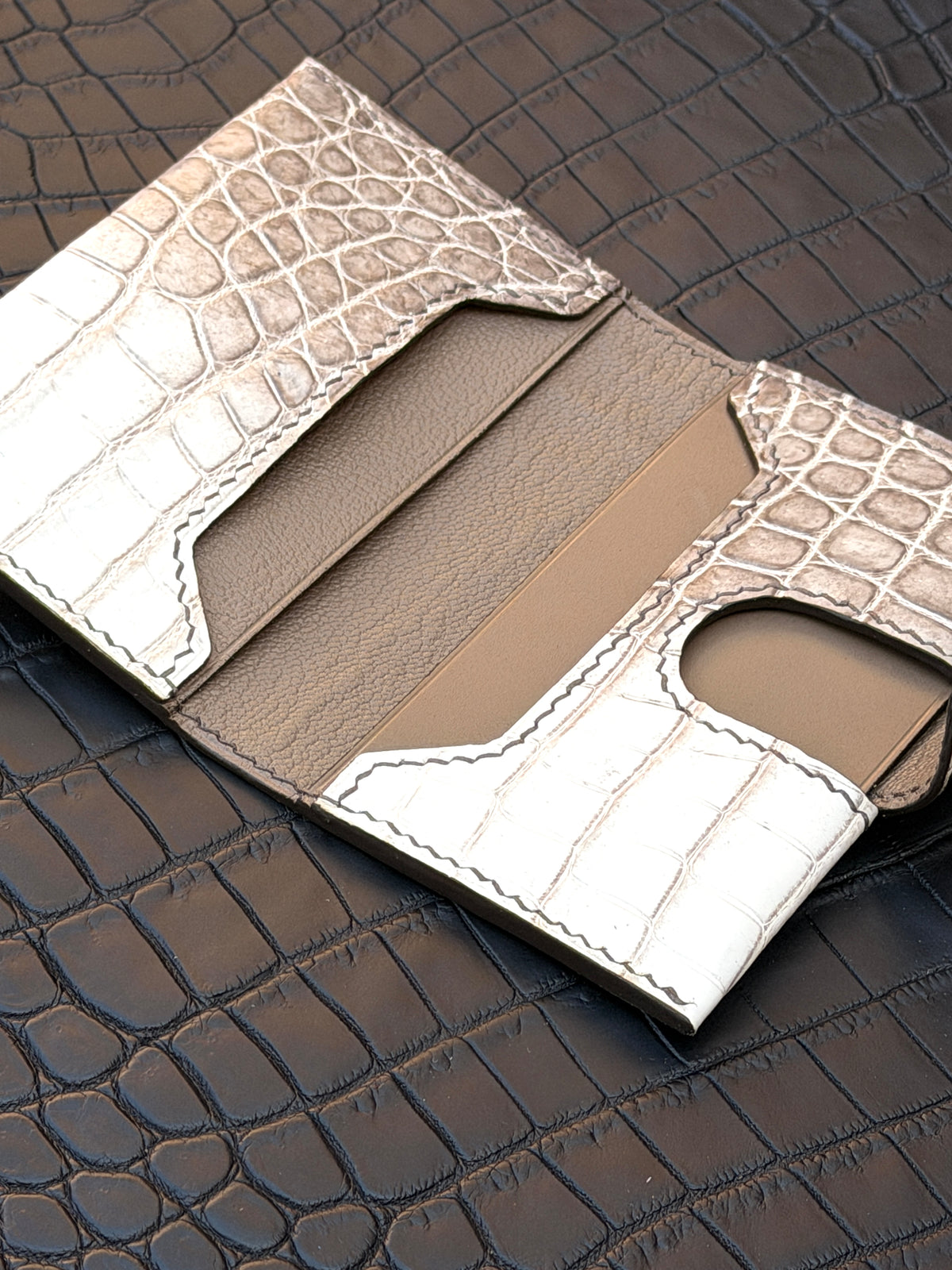 Bifold Cardholder Icare Matte Crocodile Himalaya