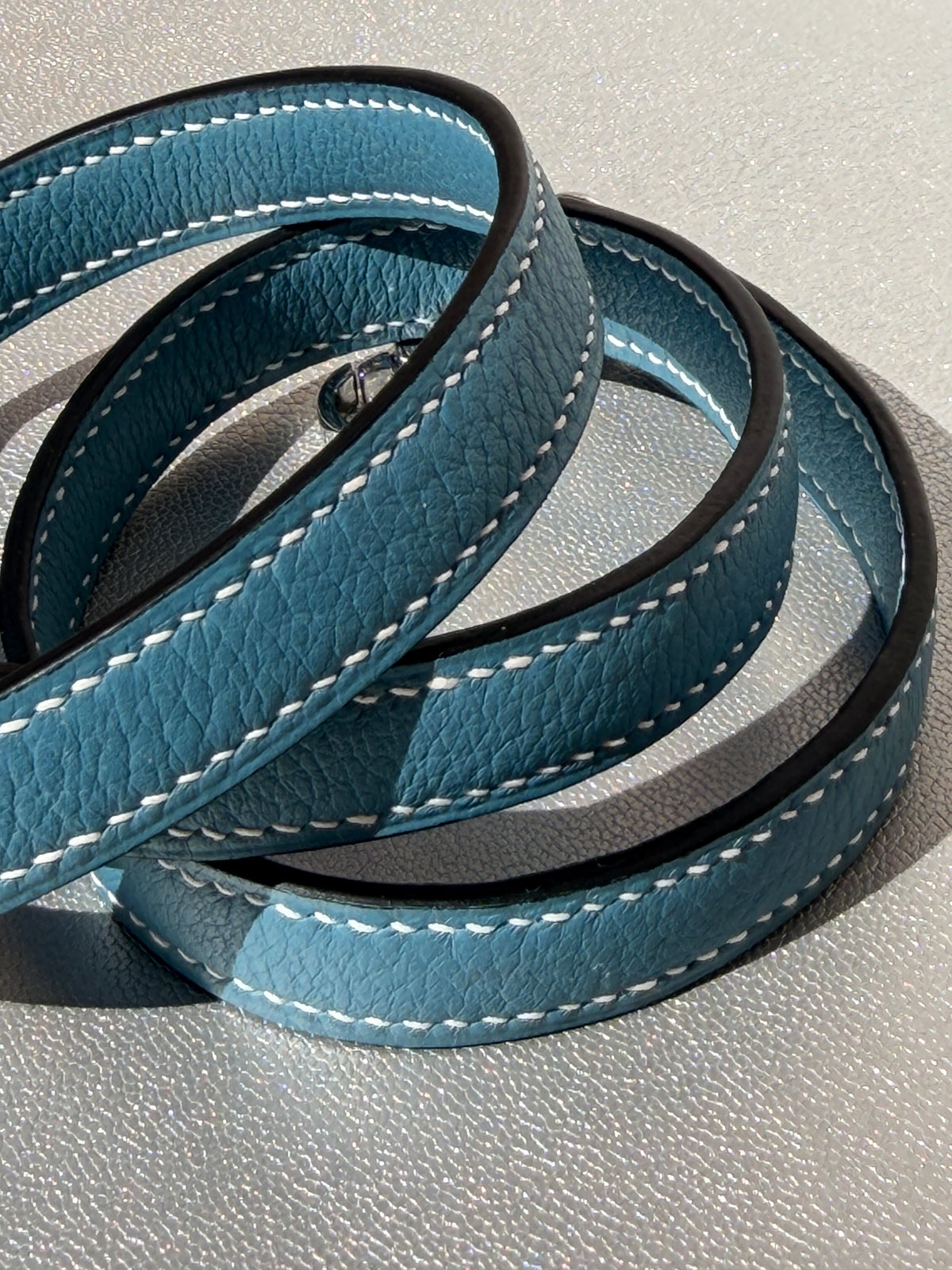 Horizon Loop Leather Strap Celeste Pebbled
