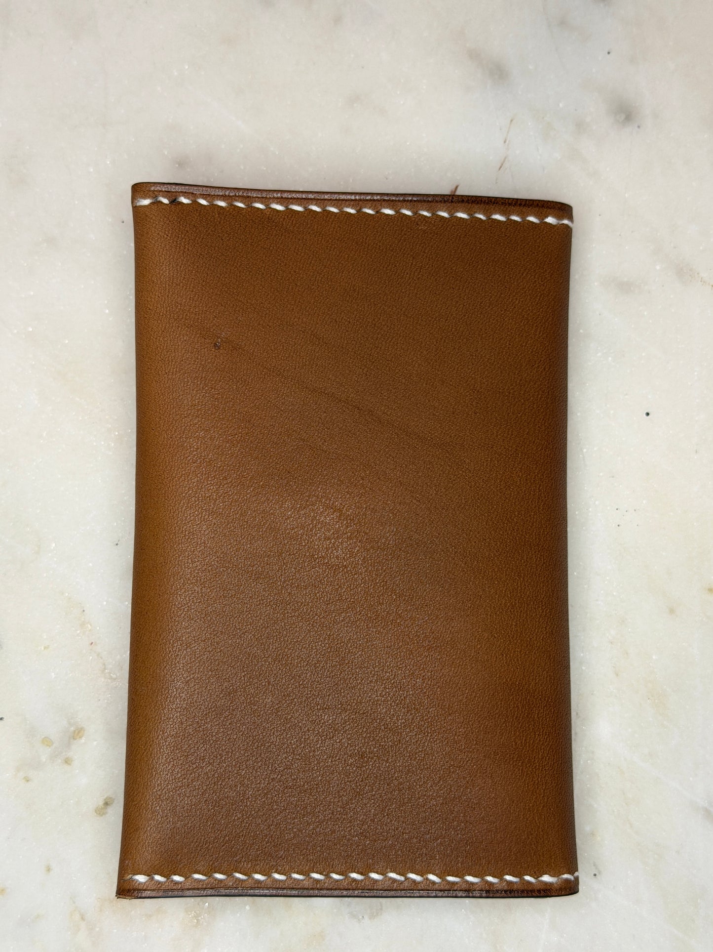 Enveloppe with snap barenia leather