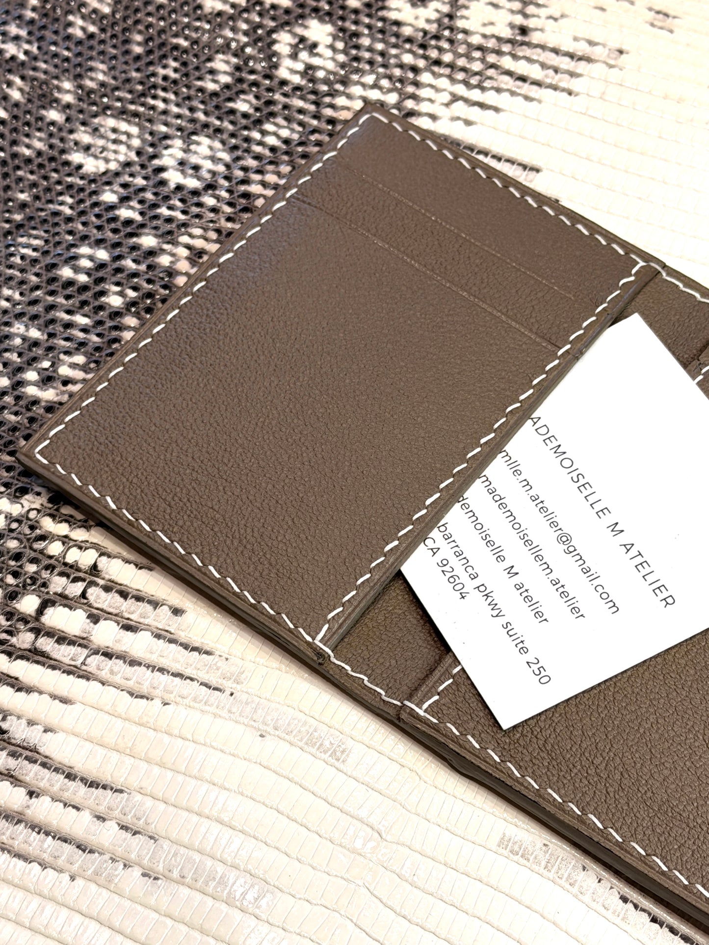 Bifold Arya 6 pockets Ostrich Rose Poudré