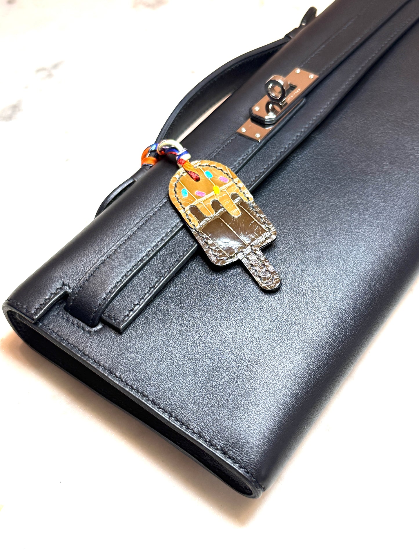 Popsicles bag charms hazelnut and dark brown