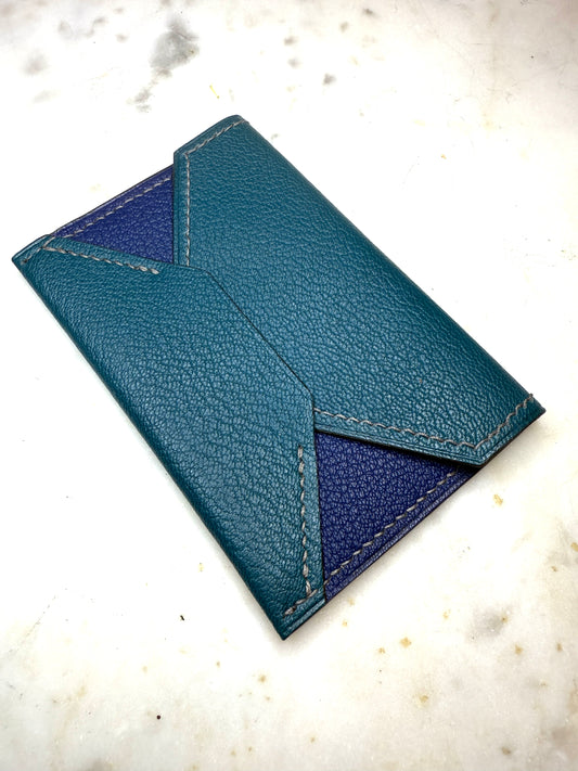 Enveloppe cardholder goat skin
