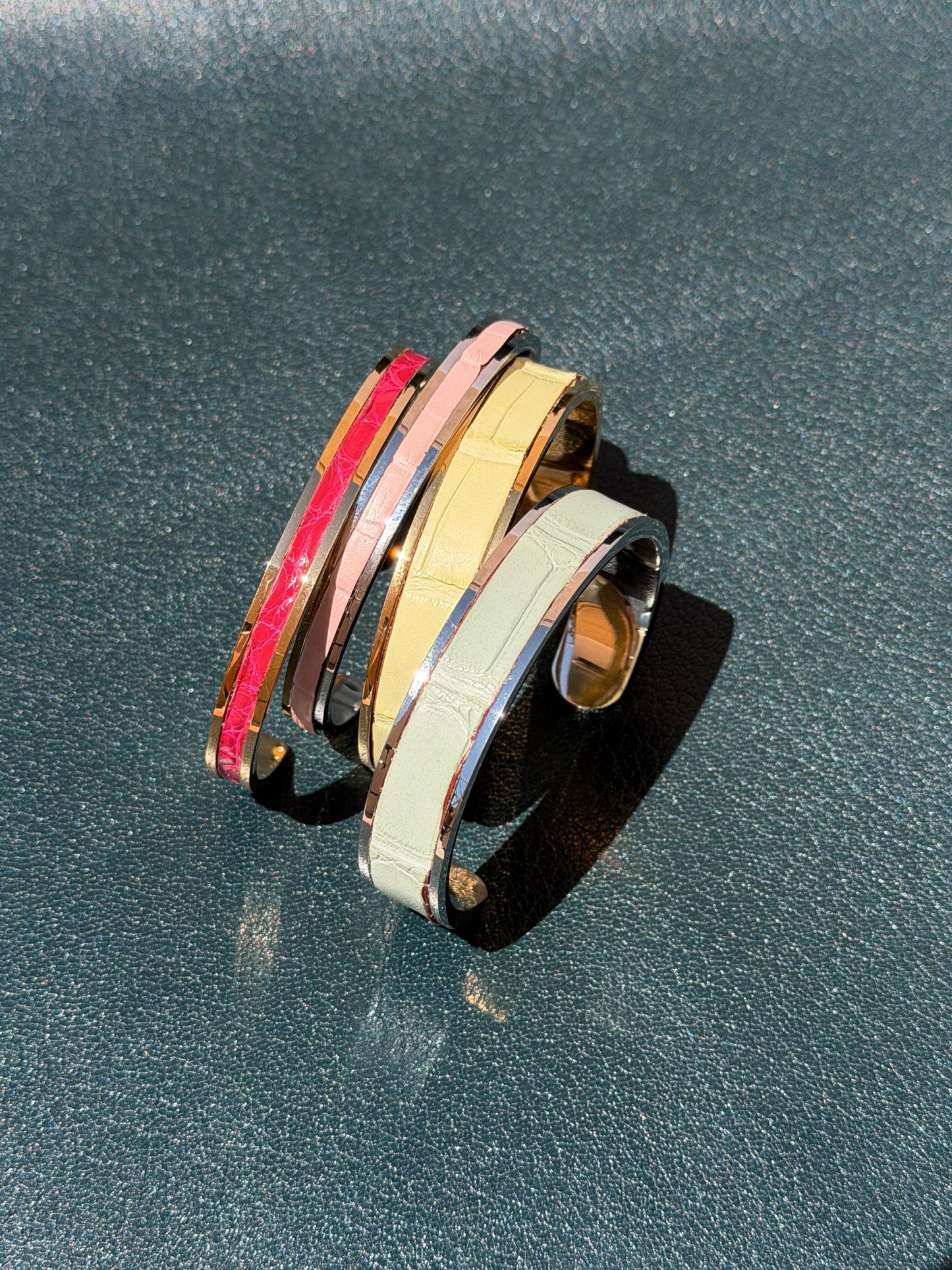 Nomad Bracelet Vert Anis Matte Crocodile