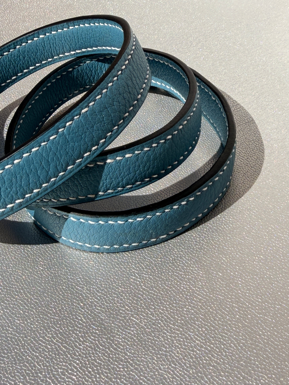 Horizon Loop Leather Strap Celeste Pebbled