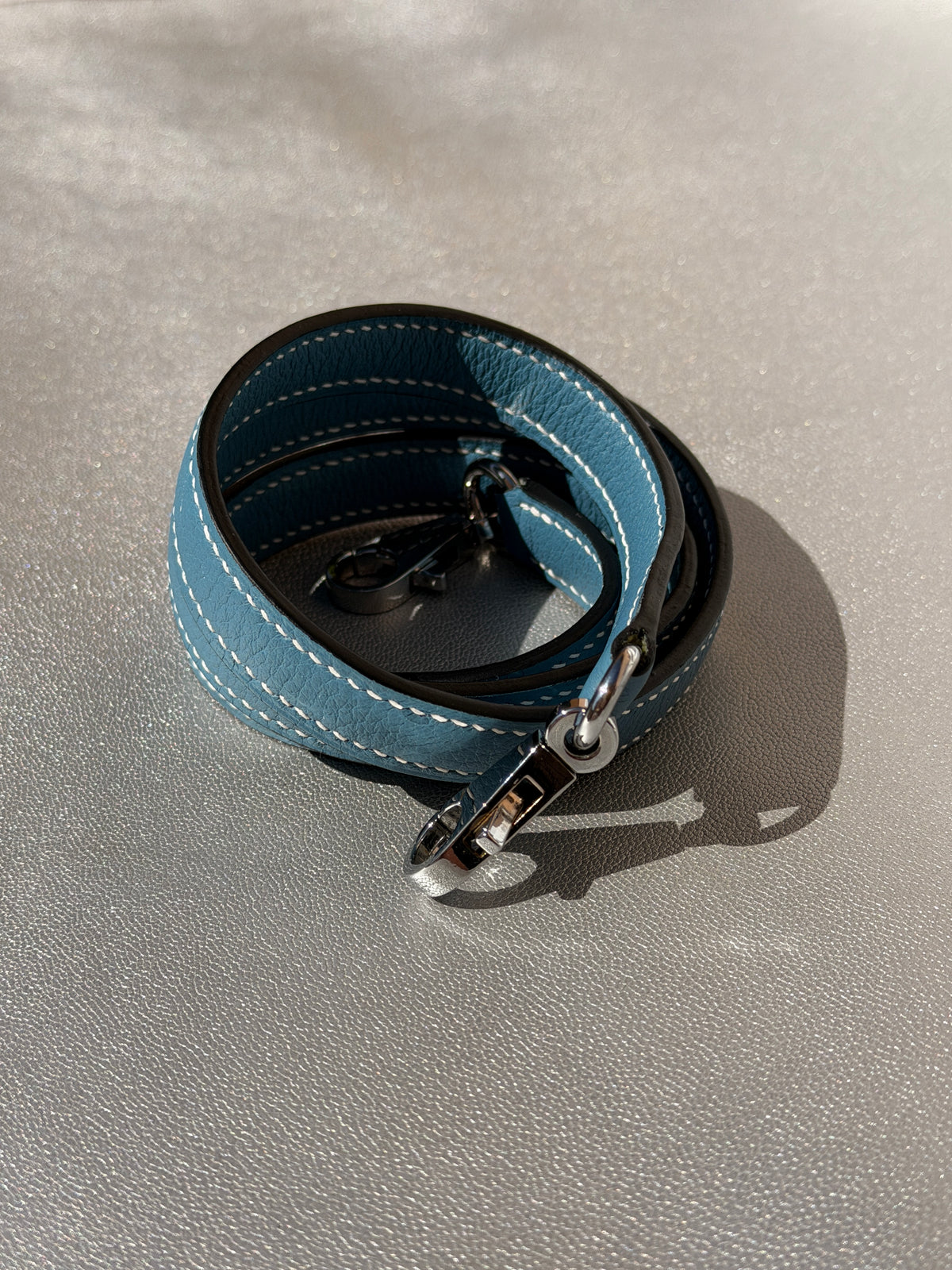 Horizon Loop Leather Strap Celeste Pebbled