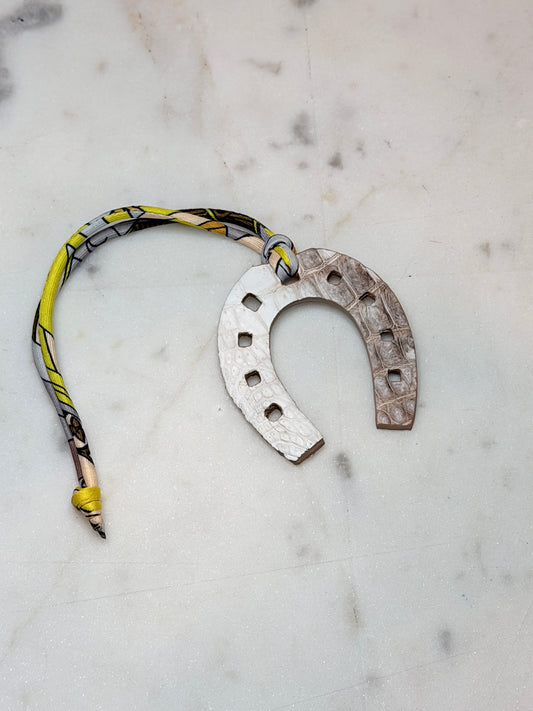 Horseshoe bag charm Himalaya crocodile