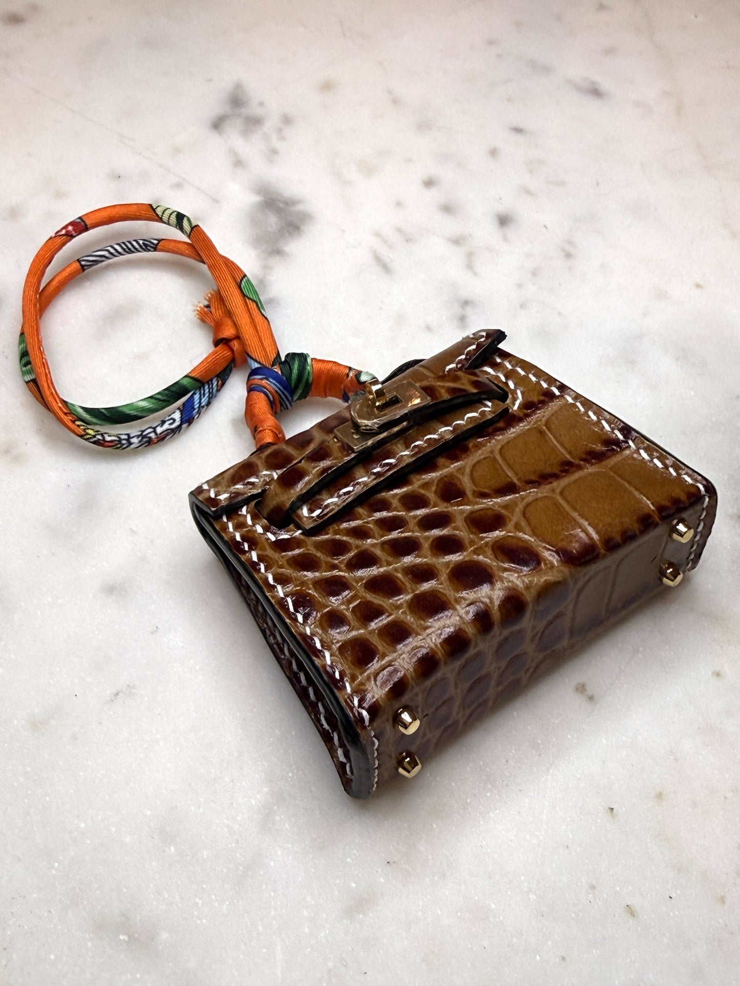 M bag charm Brown