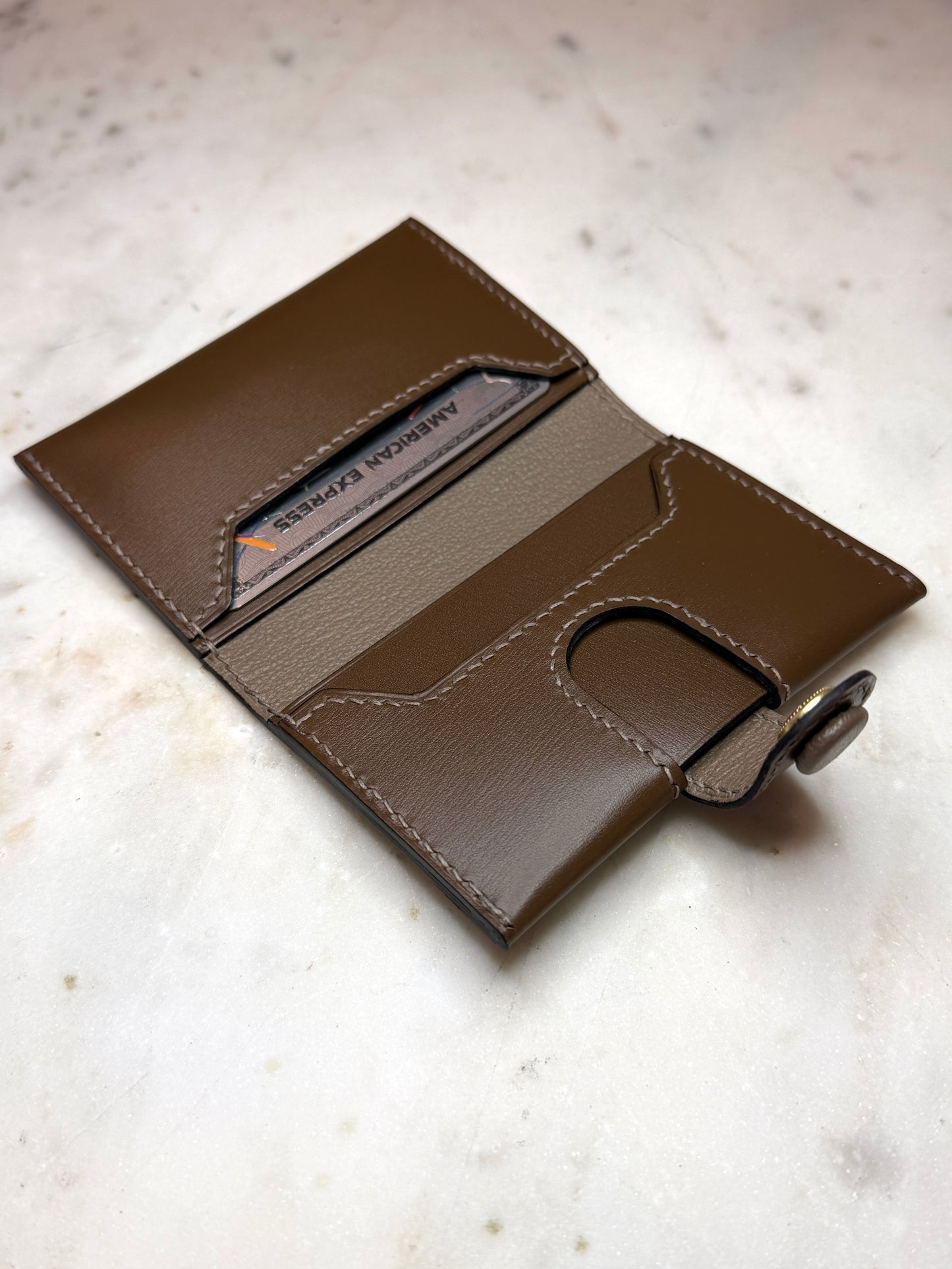 Bifold cardholder Icare box brown